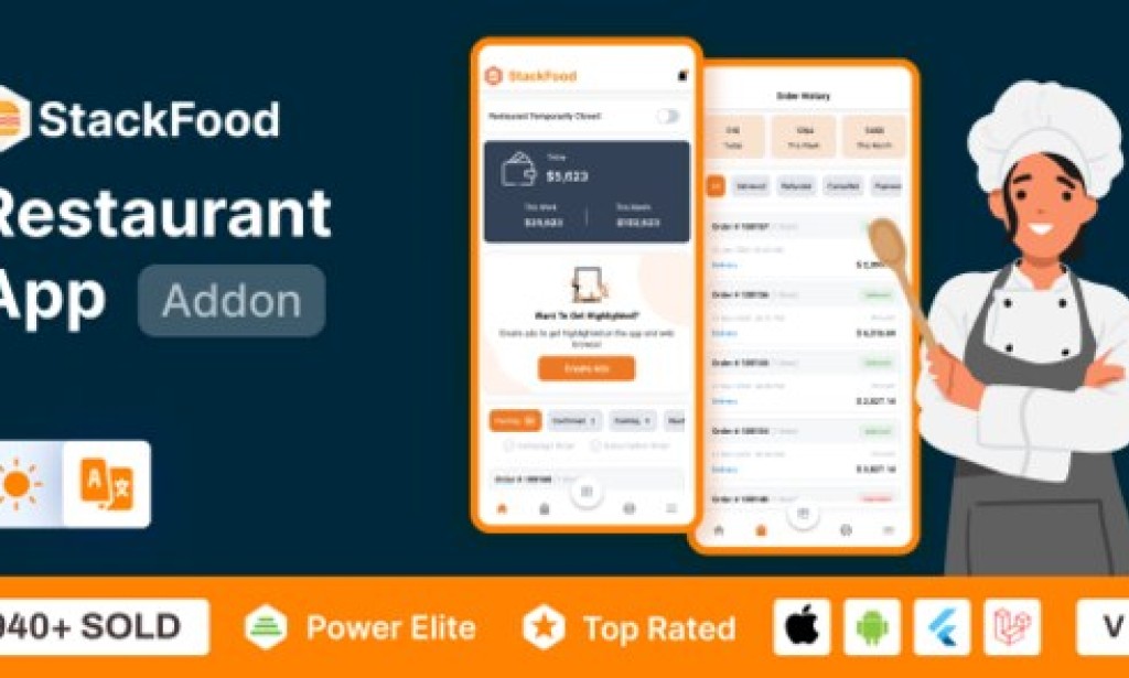 StackFood Multi Restaurant v9.0 – Food Ordering Restaurant App Source