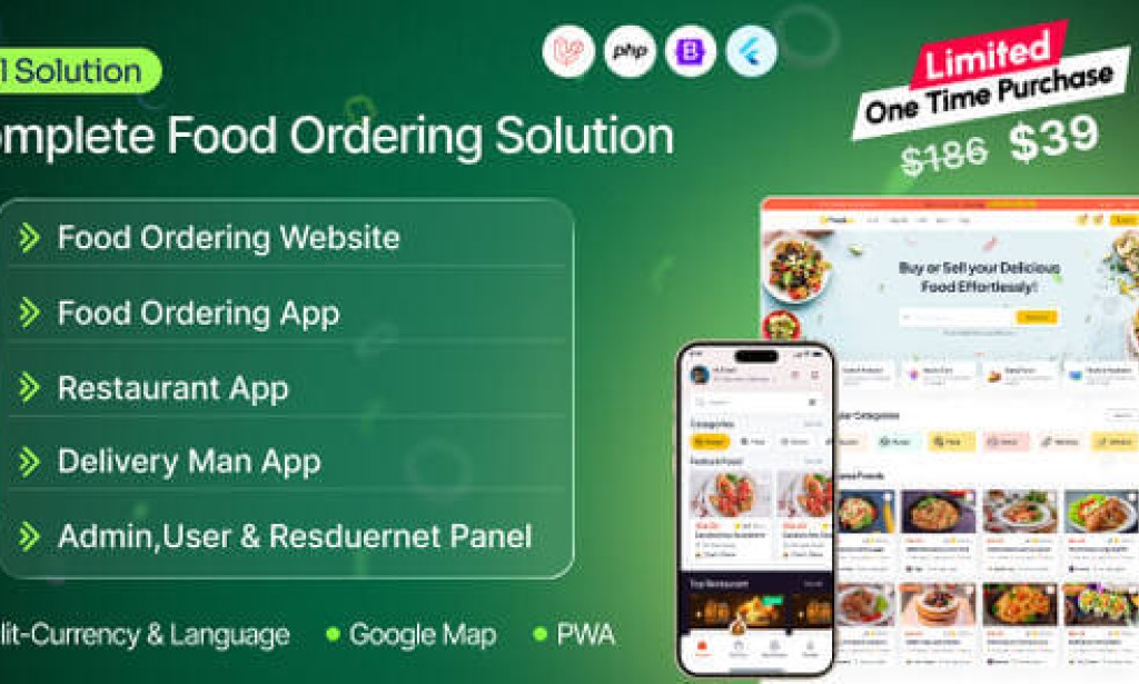 Foodigo v1.0 – Multi Restaurant and Online Food Ordering System Marketplace (Full Applications) Source