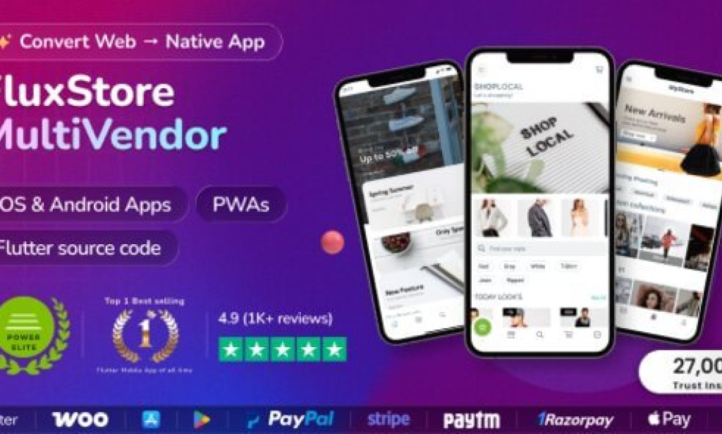 Fluxstore Multi Vendor v6.0.1 – Flutter E-commerce Full App Source