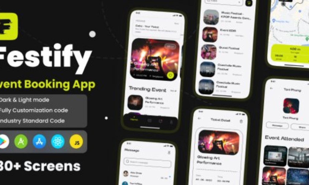 Festify v1.0 – Event Booking App React Native CLI Ui Kit Source