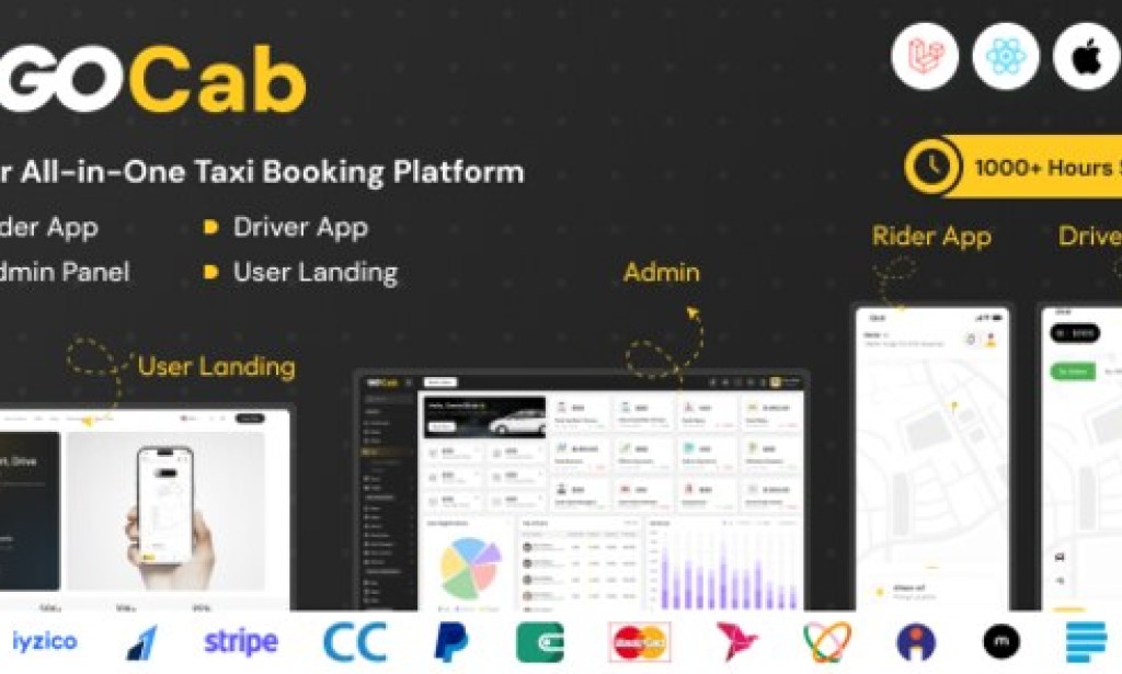 GoCab v1.0.0 – Grab, Uber Clone, Taxi Booking, Cab Rental, Bidding and Parcel Source