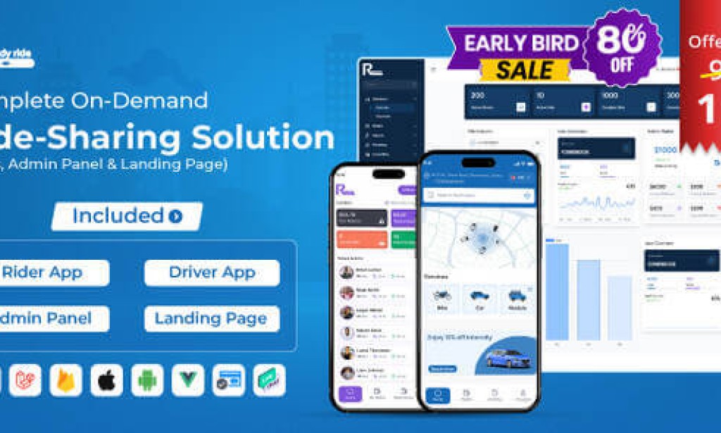 ReadyRide v2.7.2 – Complete Ride Sharing Rider & Driver Mobile Apps with Web Admin Panel | RiderShare App Source