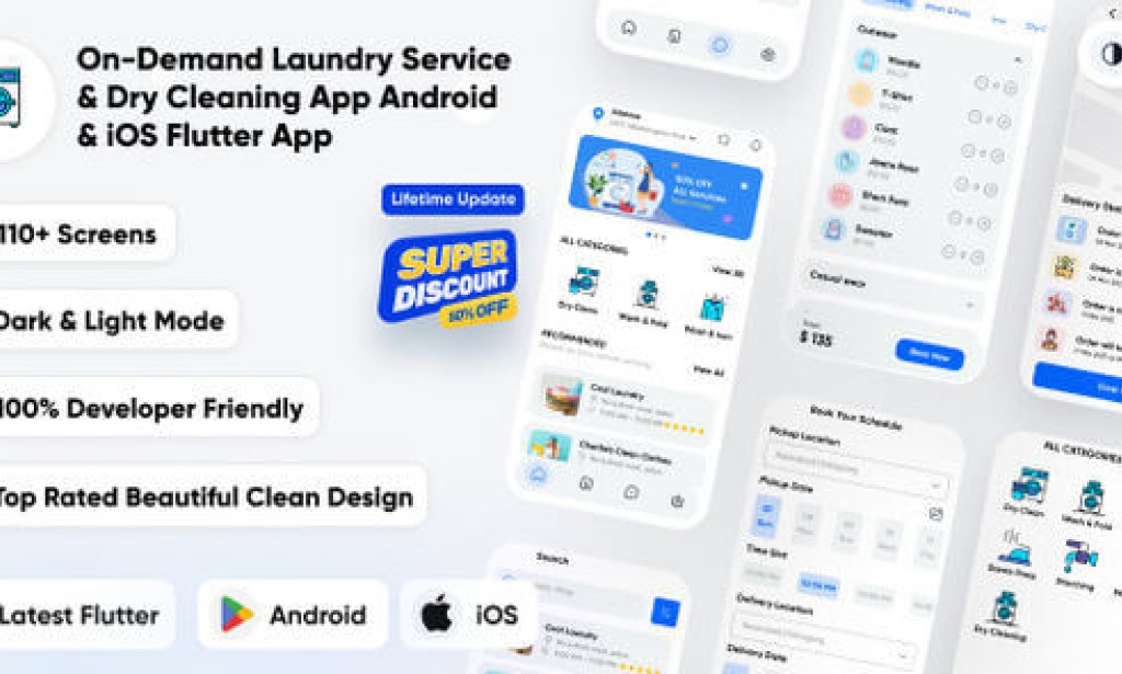 GoLaundry v1.7 – On-Demand Laundry Service & Dry Cleaning App | Uber for Laundry Android-iOS Flutter App Source