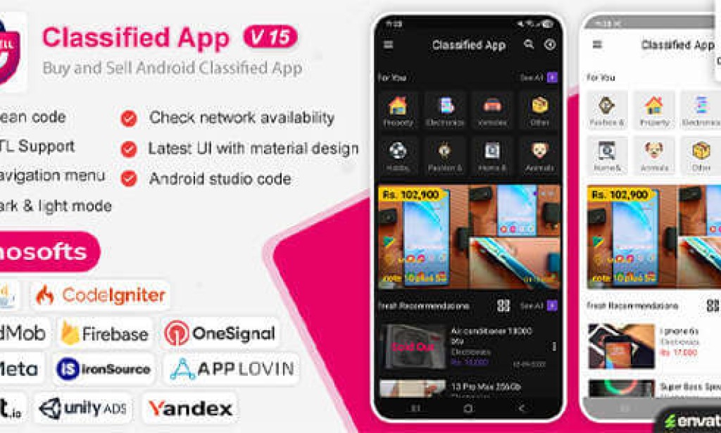 Buy and Sell Android Classified App v15.0 – Source