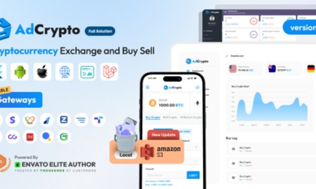 AdCrypto v2.1.0 – Cryptocurrency Exchange and Buy Sell Full Solution Script