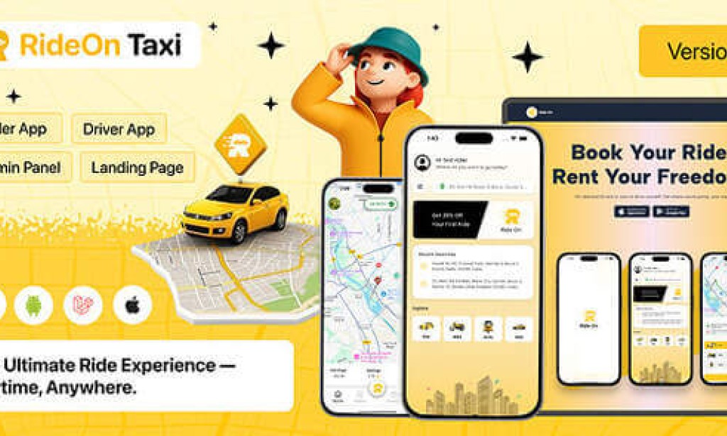 RideOn Taxi v1.3 Nulled – Complete Taxi Booking Solution Source