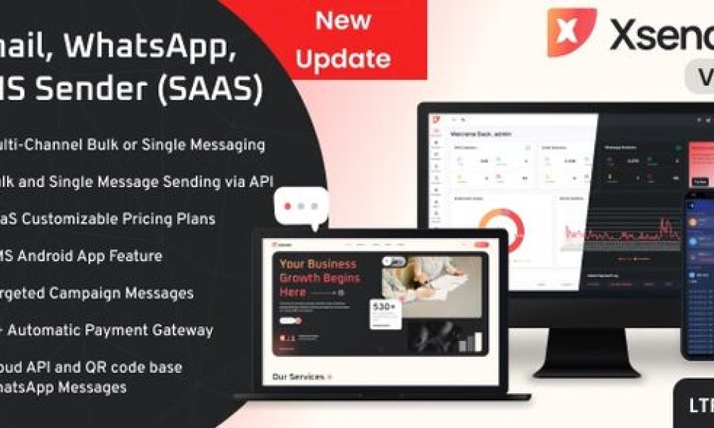 XSender v4.1 Nulled – Bulk Email, SMS and WhatsApp Messaging Application Script