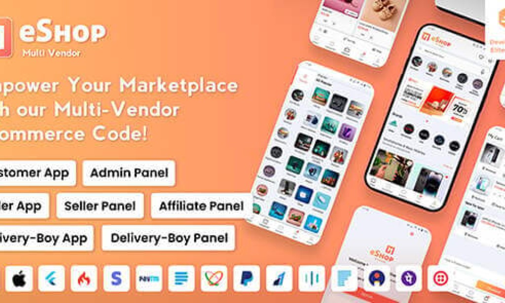 eShop v3.2.0 – Multi Vendor eCommerce App & eCommerce Vendor Marketplace Flutter App Source