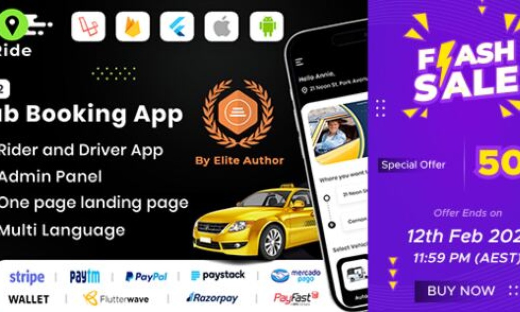 GORIDE v5.5 – InDriver Clone | Flutter Complete Taxi Booking Solution with Bidding Option App Source