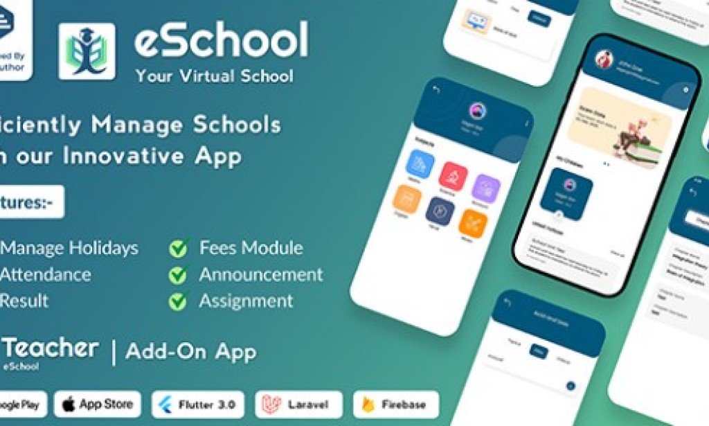 eSchool v3.3.6 Nulled – Virtual School Management System Flutter App with Laravel Admin Panel Source
