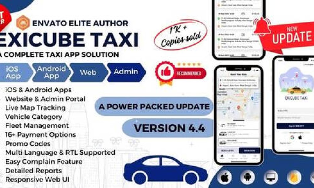 Exicube Taxi App v4.8.1 – Source Code with Admin Panel