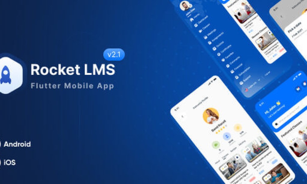 Rocket LMS Flutter Mobile App v2.1 – Learning Management System for Android and iOS Source