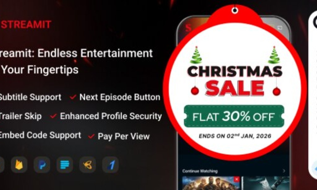 Streamit v3.1.0 – OTT Streaming Flutter App (Add-on) Source