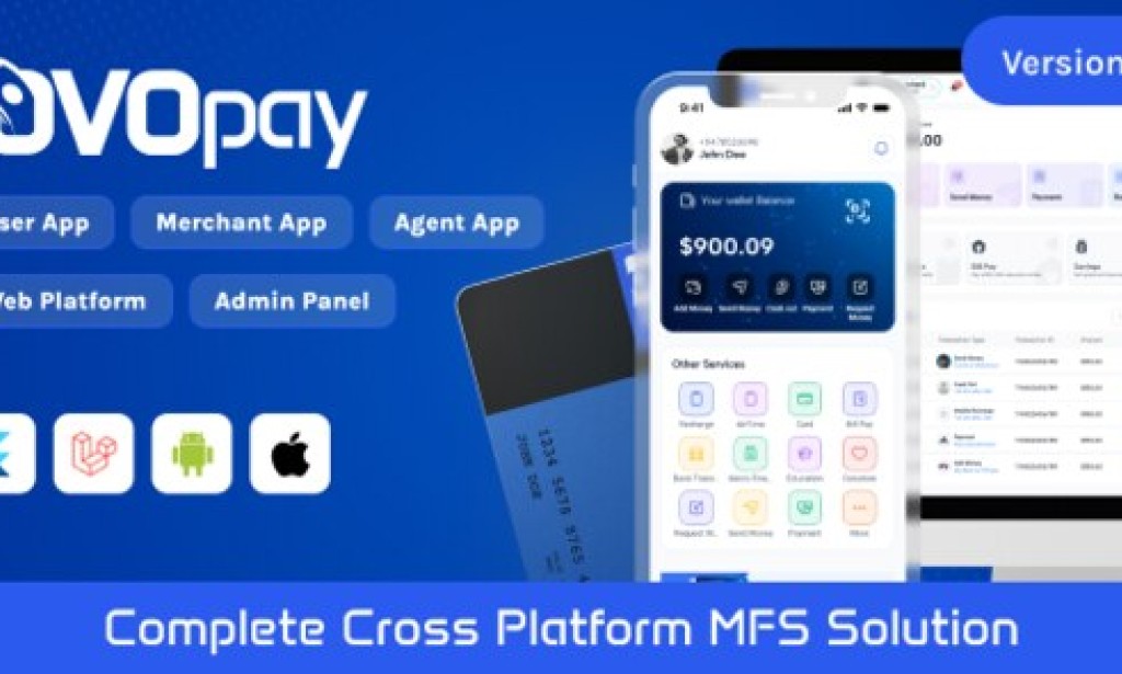 OvoPay v1.6 – Complete Cross Platform MFS Solution | User, Agent & Merchant Apps with Web | Admin Panel Source