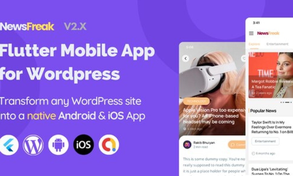 Newsfreak v3.0.0 Nulled – Flutter Mobile App for WordPress Source