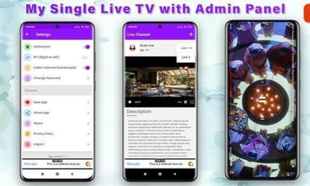 My Single Live TV v2.0 – Android App with Admin Panel (Android 16) Source