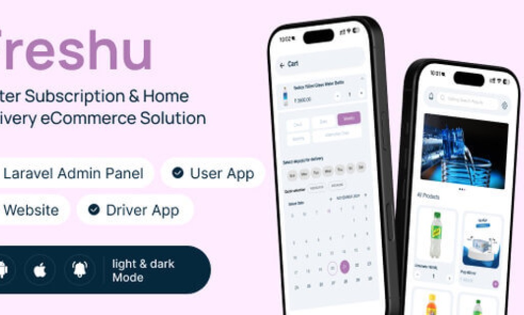 Freshu v1.9 – Water Subscription App and Delivery eCommerce Flutter Mobile App Source