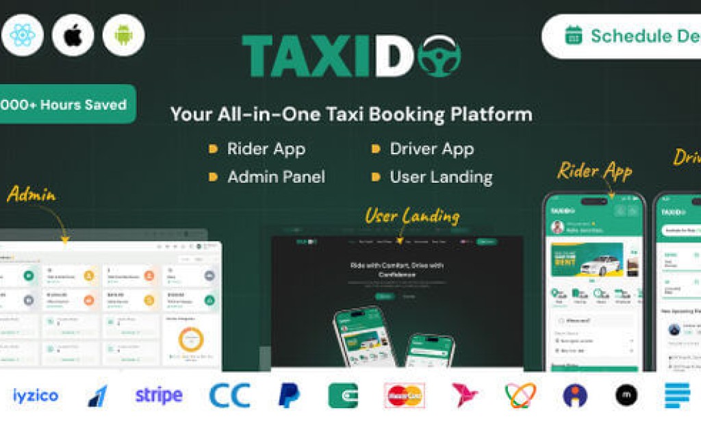 Taxido v2.0 – InDrive | Grab | Uber Clone | Taxi Booking with Cab | Rental | Bidding | Parcel Source