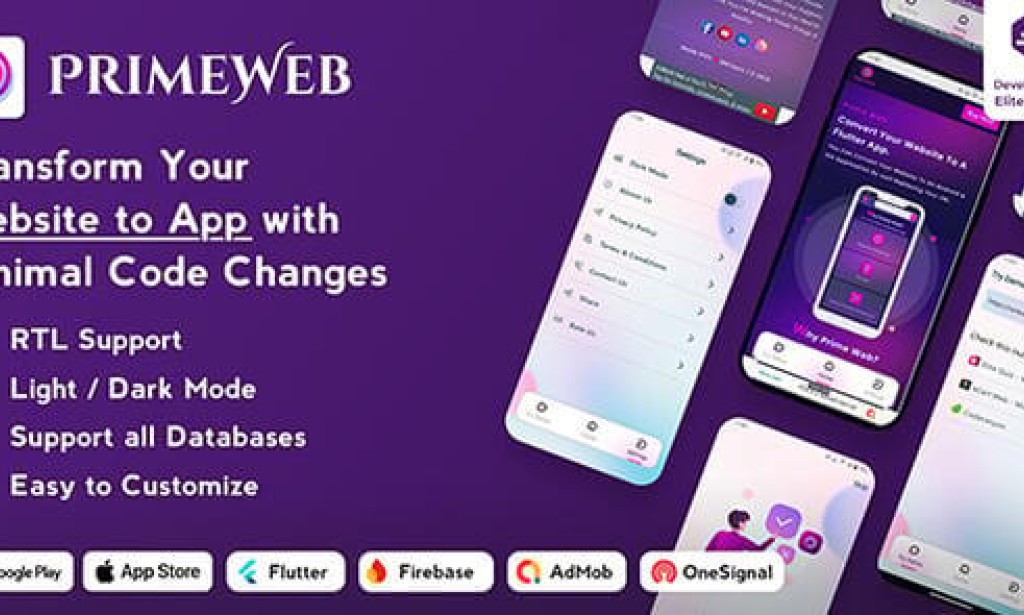 Prime Web v2.0.3 – Convert Website to a Flutter App | Web View App | Web to App Source