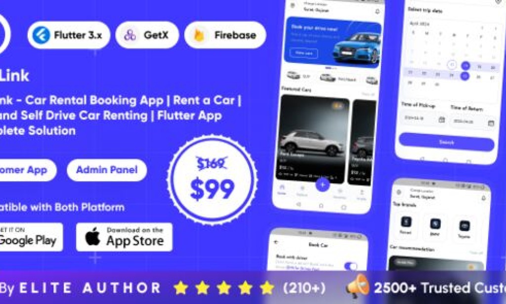 CarLink v1.4 – Car Rental Booking App, Rent a Car, Taxi and Self Drive Car Renting, Complete Solution Source