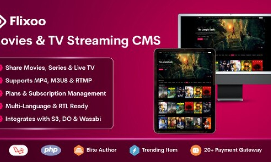 Flixoo v1.0.1 – AI-Powered OTT CMS for Movies, Series & Live TV (Web + Mobile) with Monetization Source