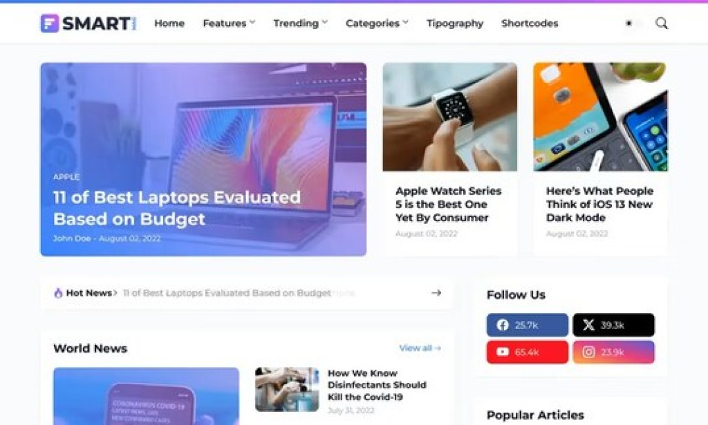 SmartMag – News and Magazine Blogger Template