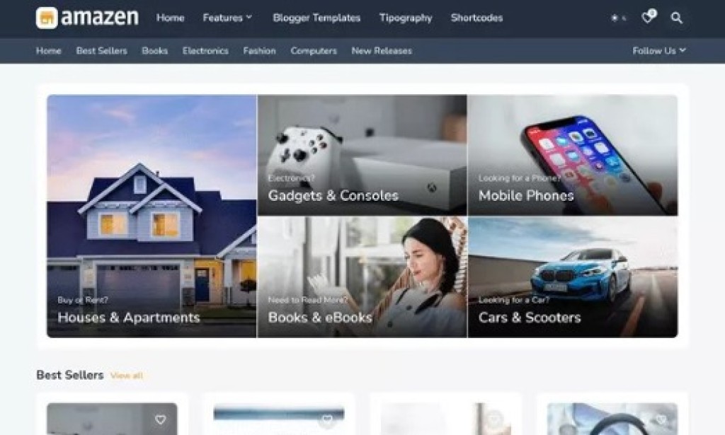 Amazen v1.4 – Responsive Affiliate & Classified Ads Blogger Template