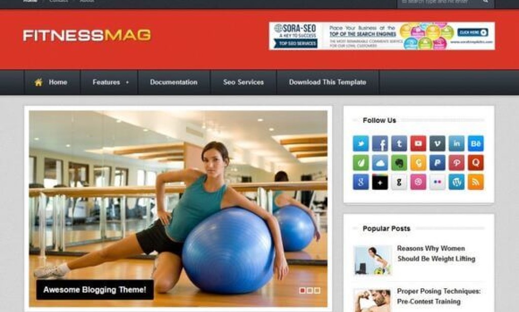 FitnessMag – Gym and Fitness Blogger Template
