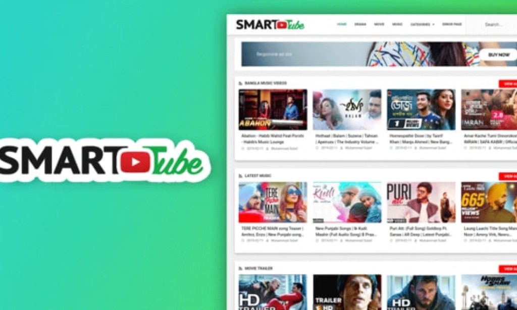 Smart Tube – Video Website Blogger Template – Responsive Theme