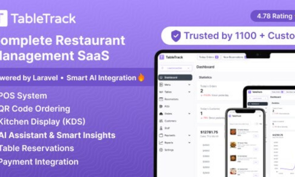 TableTrack v1.2.80 Nulled – Complete Restaurant Management System SaaS Script