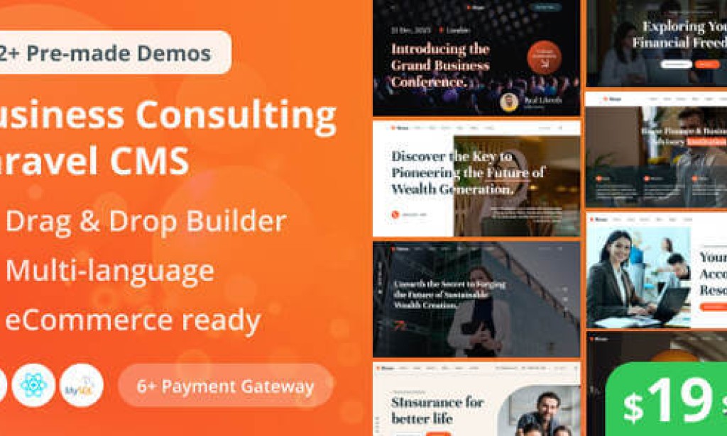 Bione v3.1 Nulled – Business Consulting Laravel CMS with Live Page Builder Script