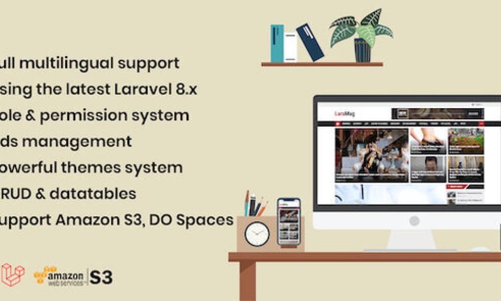 LaraMag v7.6.6 Nulled – Laravel News & Magazine Multilingual System Script