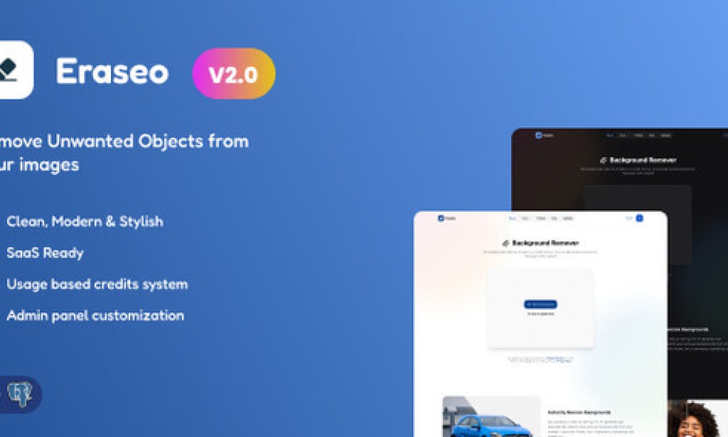Eraseo v2.0 – Image Background Remover SaaS Script