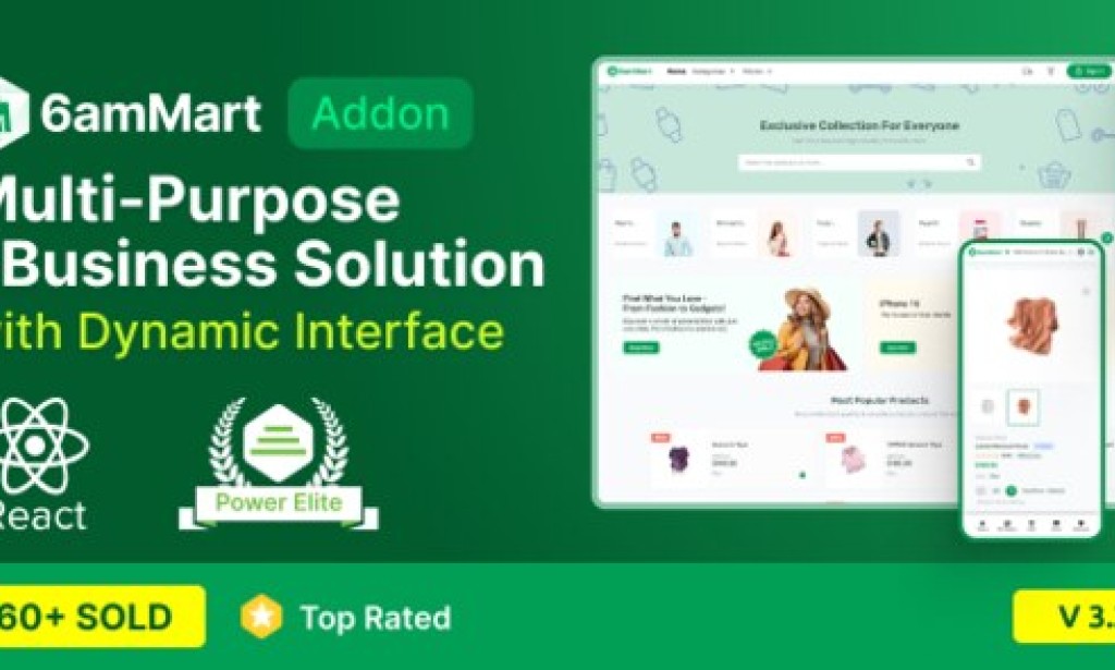 6amMart v3.9 – React User Website Script