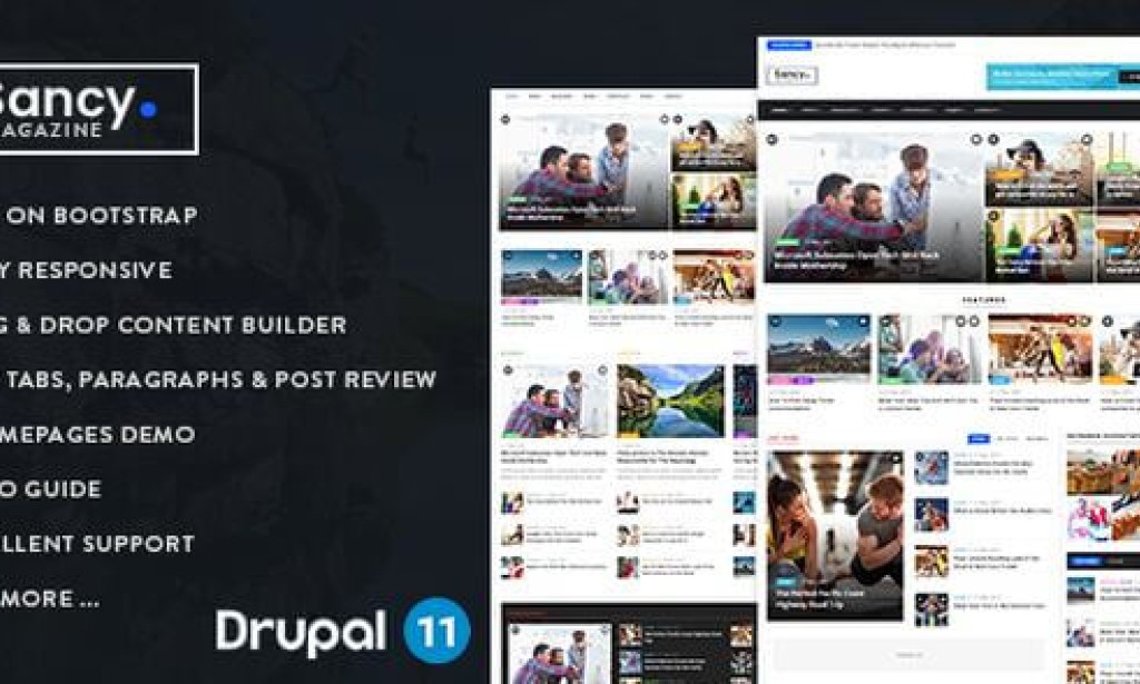 Sancy – Responsive Magazine News Drupal 11 Theme