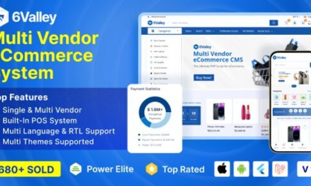 6Valley Multi-Vendor eCommerce CMS v16.1 Nulled – Complete eCommerce Mobile App, Web, Seller and Admin Panel Source