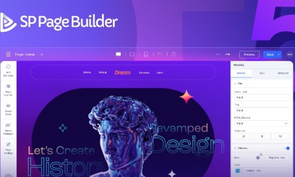SP Page Builder Pro v5.0.1 Joomla Extension + Layouts