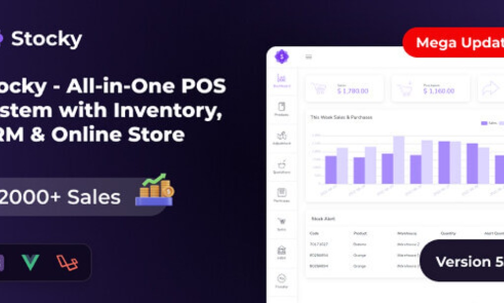 Stocky v5.6 – Laravel POS & Inventory Management | ERP, HRM, WooCommerce & Online Store Script
