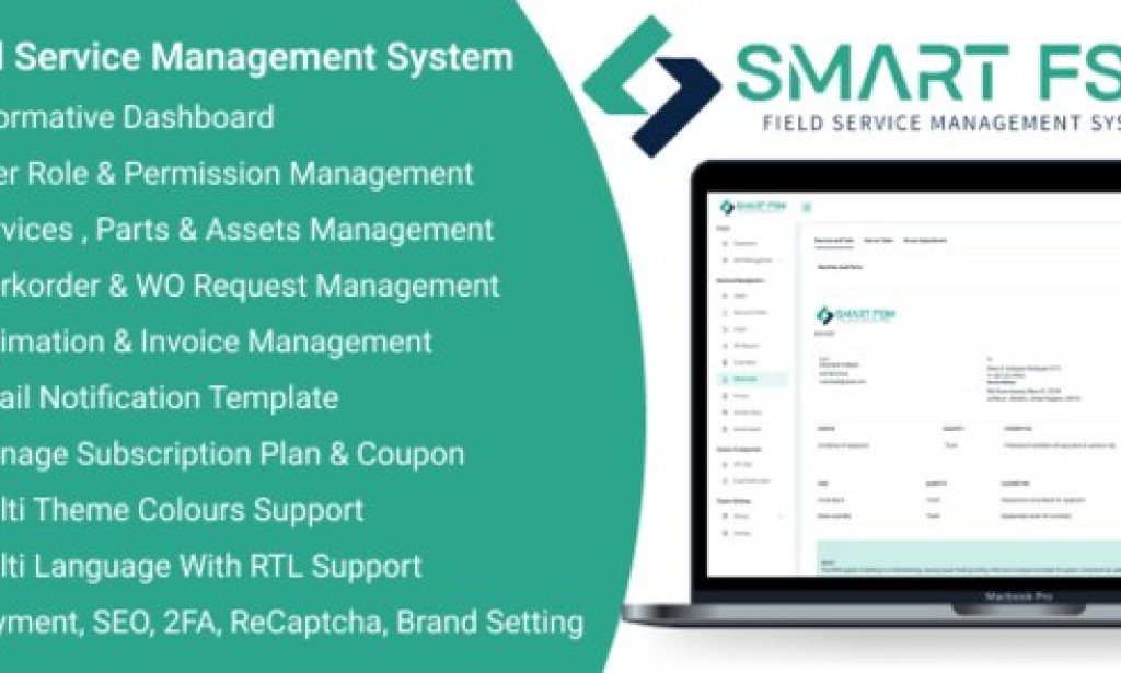 Smart FSM SaaS v1.6 – Field Service Management System Script