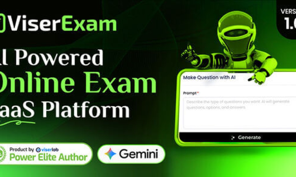 ViserExam v1.0 – AI Powered Online Exam SaaS Platform Script