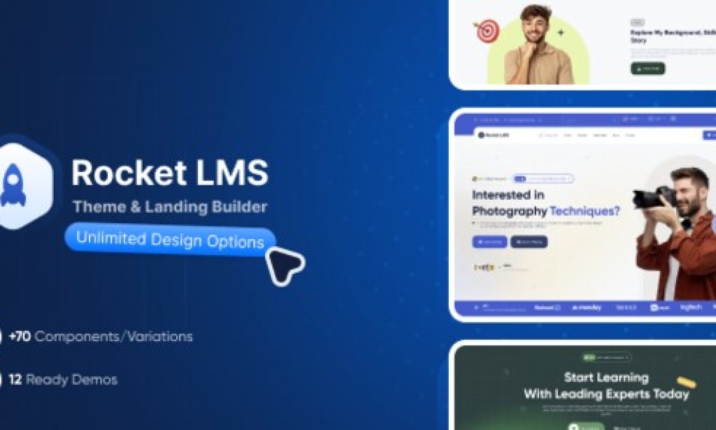 Rocket LMS Theme and Landing Page Builder v2.1 – Script