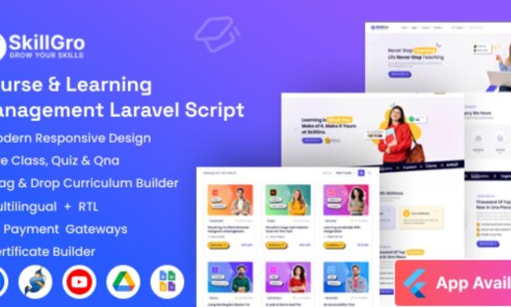 SkillGro LMS v2.7.0 Nulled – Course & Learning Management System Laravel Script