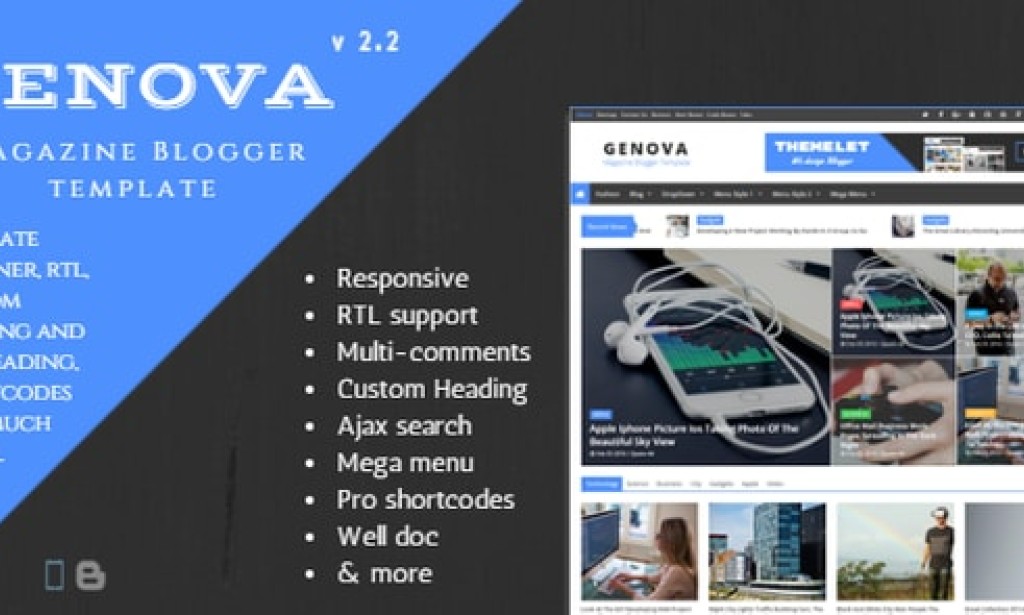 Genova v2.3 – News & Magazine Responsive Blogger Template